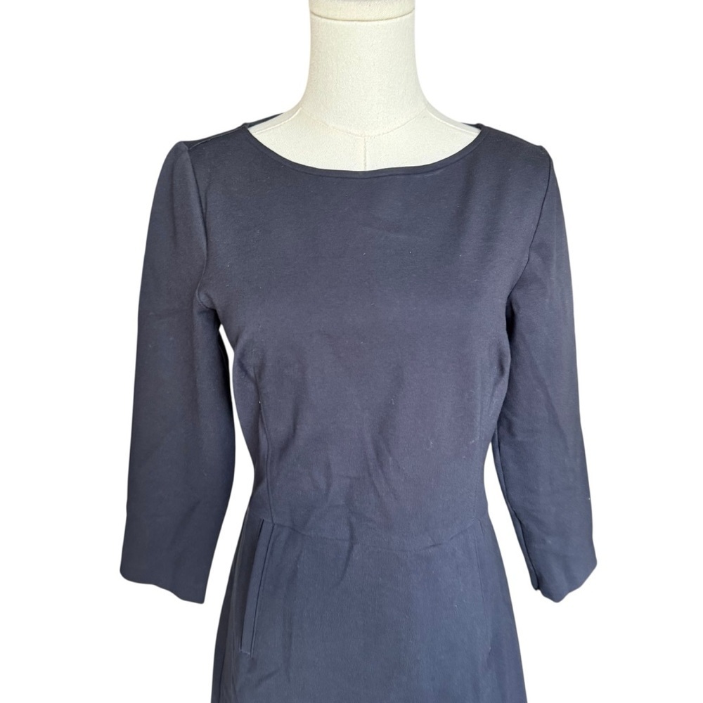 SPANX - Perfect A-Line 3/4 Sleeve Dress Classic Black Sz M - Picture 5 of 10